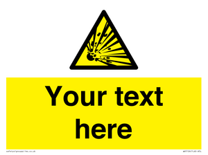 Custom Explosive Material Sign